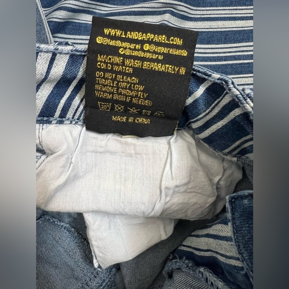 Lucky & Blessed Women’s High Rise Flare Stripe Denim Jeans - Picture 13 of 16